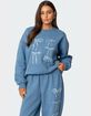 EDIKTED Bow Bliss Oversized Sweatshirt image number 1