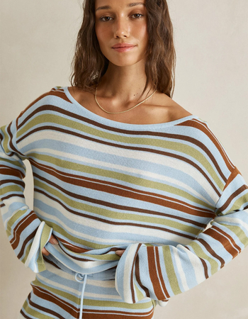 RHYTHM Frankie Stripe Womens Long Sleeve Top Alternative Image