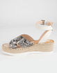 DOLCE VITA Snake Print Crisscross Womens Platform Sandals image number 3