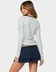 EDIKTED Brianna Striped Long Sleeve Tee image number 3