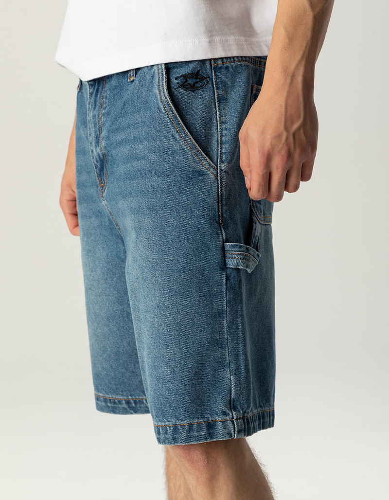 RSQ Mens Loose Embroidered Carpenter Jorts image number 3