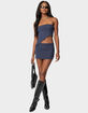 EDIKTED Vivi Mesh Asymmetric Tube Top image number 2