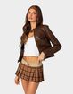 EDIKTED Teddi Washed Faux Leather Jacket image number 3