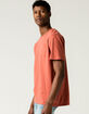 RSQ Oversized Solid Mens Burnt Red Pocket Tee image number 3