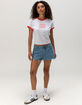 RUSTY 1985 Womens Skimmer Ringer Tee image number 2