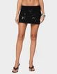 EDIKTED Steffie Beaded Mesh Mini Skirt image number 1