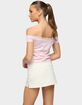 EDIKTED French Terry Striped Off Shoulder Top image number 3