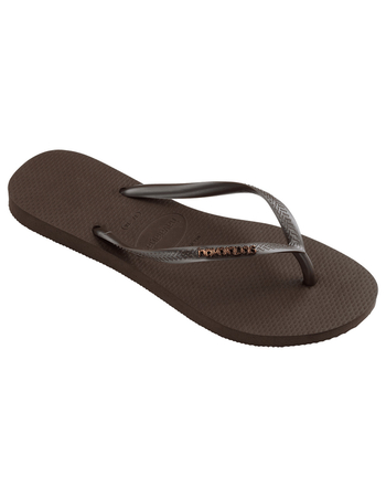 HAVAIANAS Slim Logo Metallic Womens Flip Flops Alternative Image