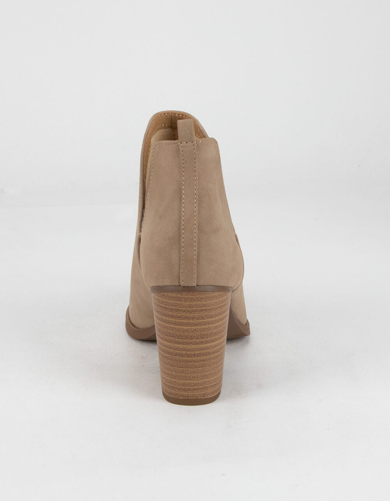 SODA Chop Out Womens Taupe Booties image number 3