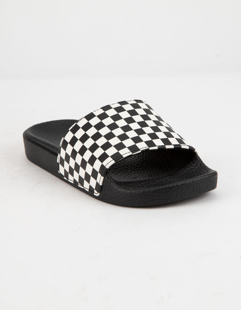 VANS Checkerboard Boys Slide Sandals image number 0