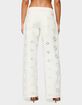 EDIKTED Eyelet Low Rise Wide Leg Jeans image number 3