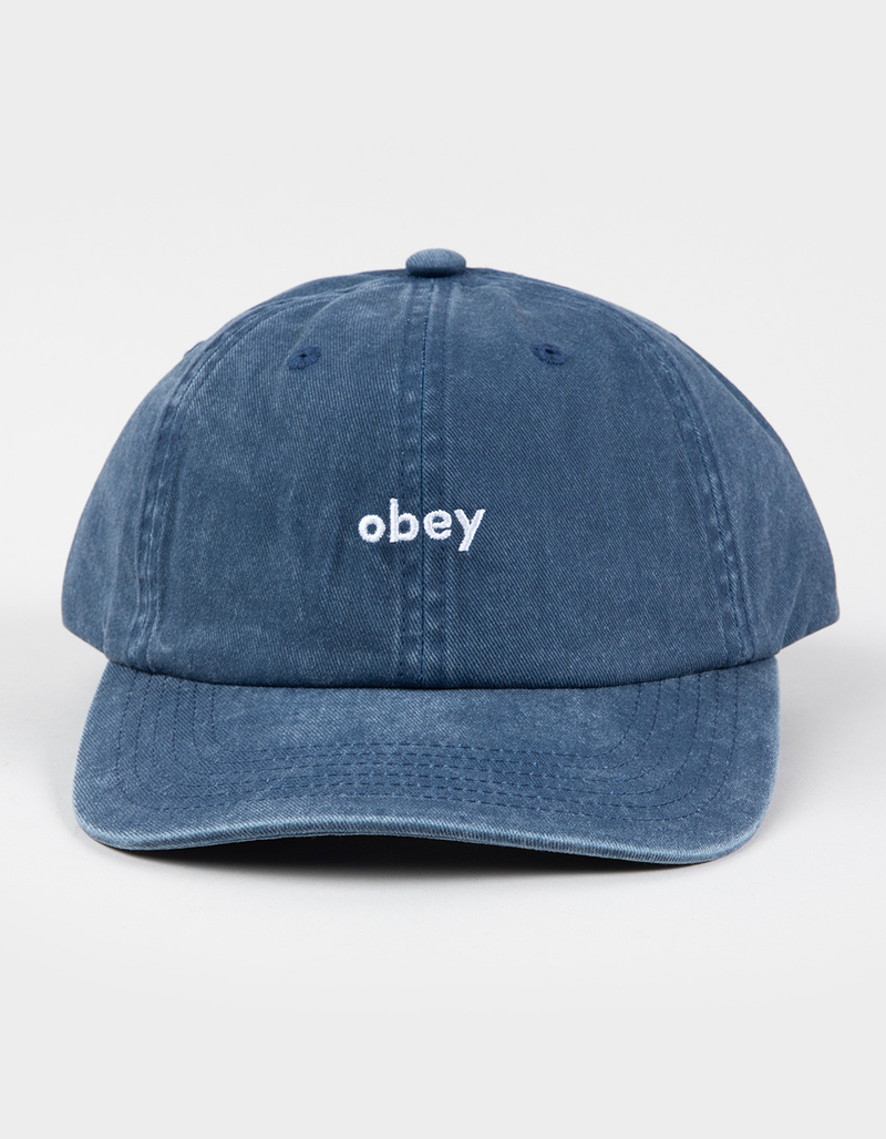 OBEY Pigment Lowercase 6 Panel Strapback Hat image number 1