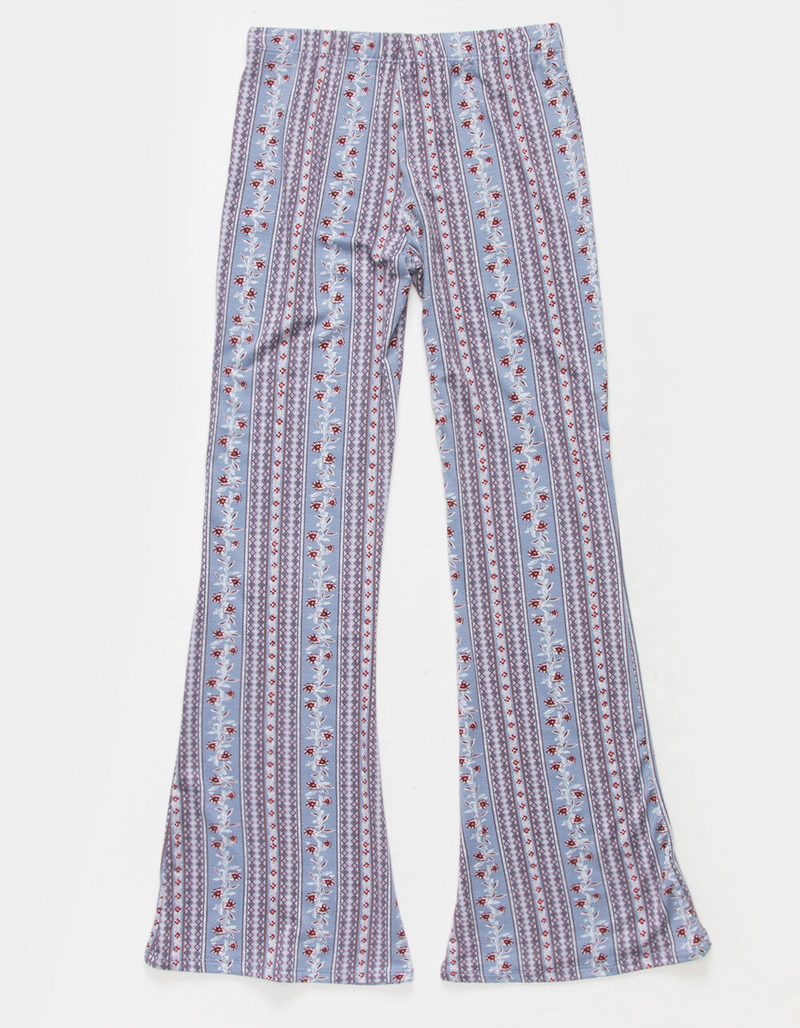 WHITE FAWN Printed Flare Pants image number 1