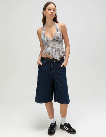 FULL TILT Mesh Hanky Womens Halter Top Alternative Image