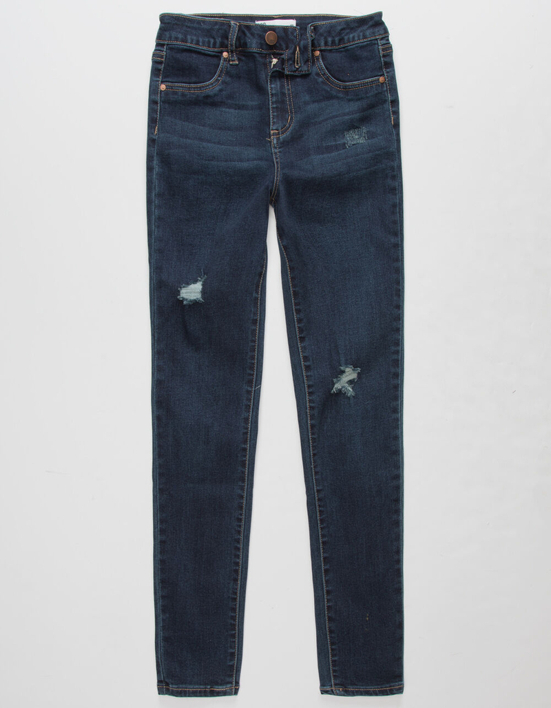 RSQ LA Super High Rise Girls Ripped Skinny Jeans image number 0
