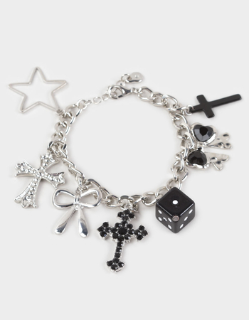 FULL TILT Cross/Star/Bow Charm Bracelet Primary Image