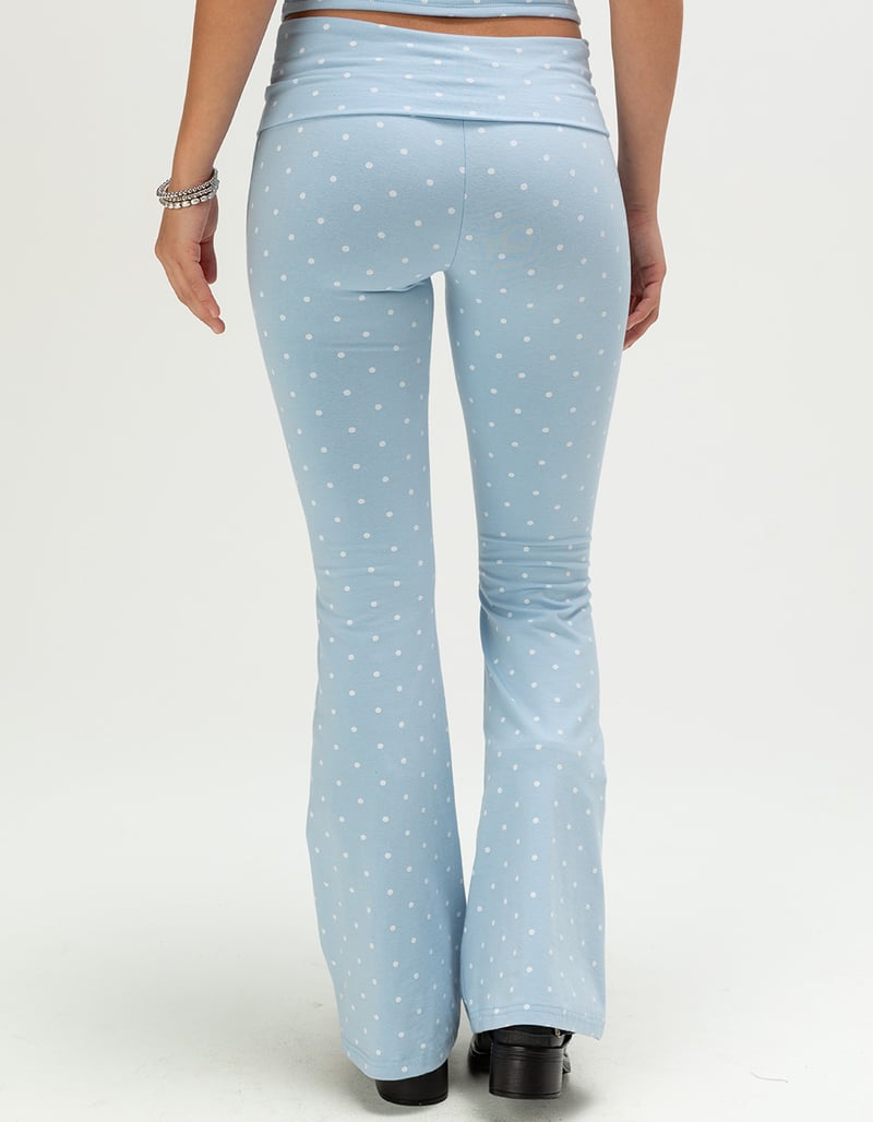 FULL TILT Print Womens Fold Over Flare Pants image number 3
