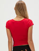 BOZZOLO Womens Square Neck Tee image number 4