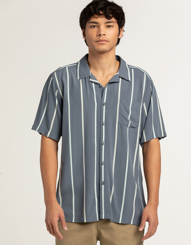 RSQ Mens Striped Button Up Shirt image number 5