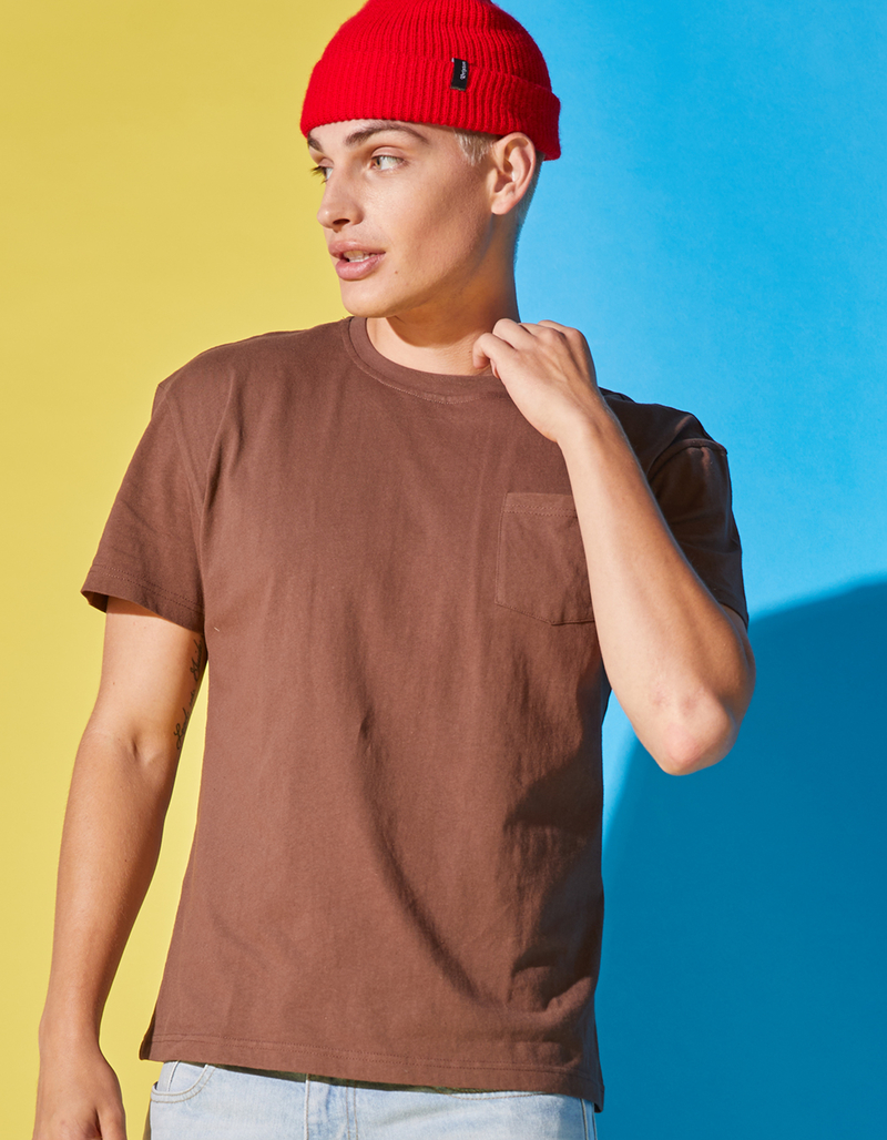 RSQ Oversized Solid Mens Pocket Tee image number 3
