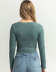 BOZZOLO Womens Ribbed V-Neck Top image number 3