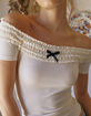 WEST OF MELROSE Off The Shoulder Ruffle Top image number 4