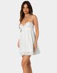 EDIKTED Bonny Lace Trim Cotton Mini Dress image number 3