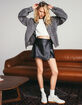 JJXX Sofia Faux Leather Womens Mini Skirt image number 1