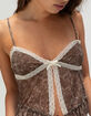 FULL TILT Lace Trim Womens Flyaway Top image number 2