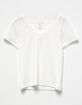 FULL TILT Essentials Girls V Neck Rib Tee image number 1