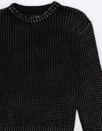 RSQ Mens Washed Waffle Sweater Alternative Image