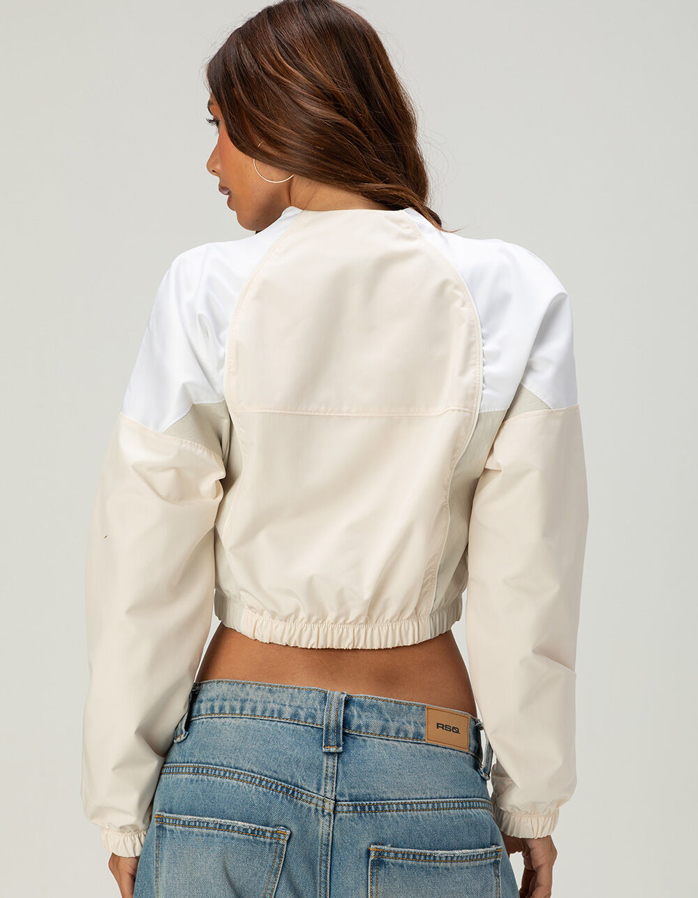 NIKE Sportswear Womens Shrunken Track Jacket - Cream Combo | Tillys