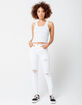 SNEAK PEEK Ripped White Womens Skinny Jeans image number 4