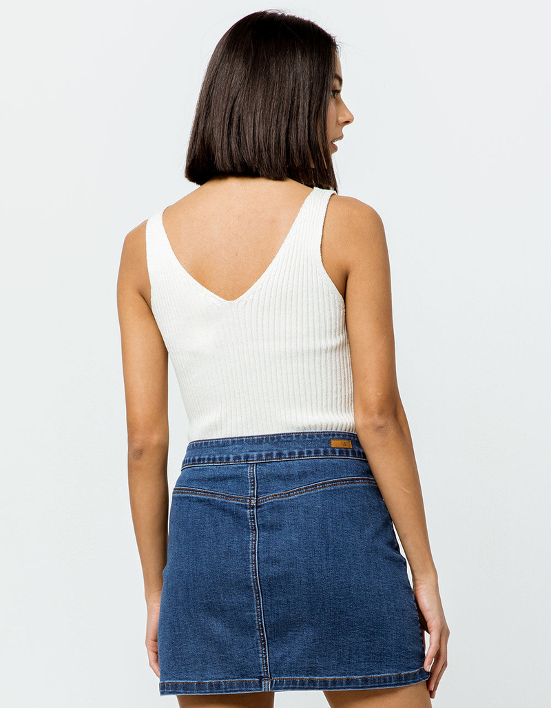 FULL TILT Essentials Cream Womens Sweater Tank image number 2