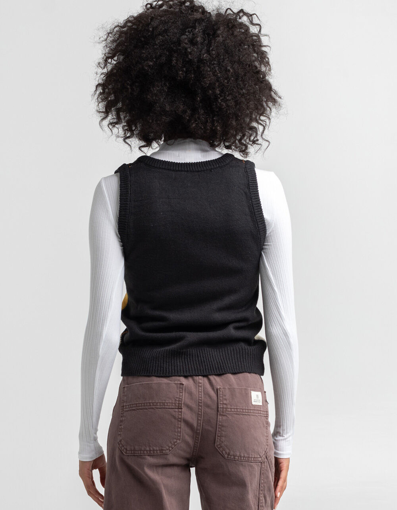 LOVE TREE Argyle V Neck Womens Sweater Vest image number 2