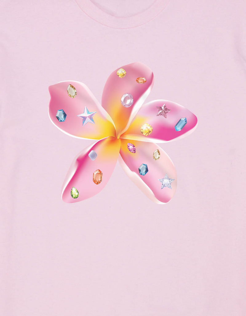 PLUMERIA Rhinestones Unisex Tee image number 1