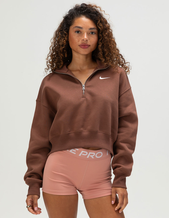 NIKE Sportswear Phoenix Fleece Womens Half-Zip Cropped Sweatshirt Primary Image