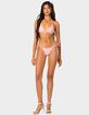 EDIKTED Contrast Polka Dot String Bikini Bottom image number 3