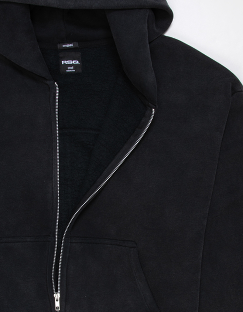 RSQ Mens Cropped Zip-Up Hoodie image number 3