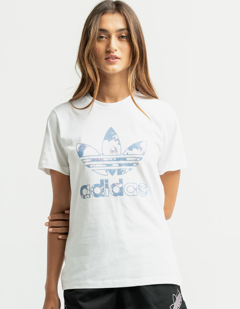 ADIDAS Acid Floral Trefoil Womens Tee image number 0