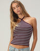 RSQ Womens Stripe Sweater Halter Top image number 1