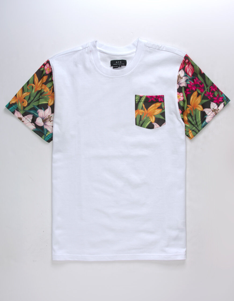 ASPHALT Flower Blitz Boys Pocket Tee image number 0