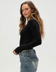 STRANGER THINGS Womens Long Sleeve Baby Tee image number 3