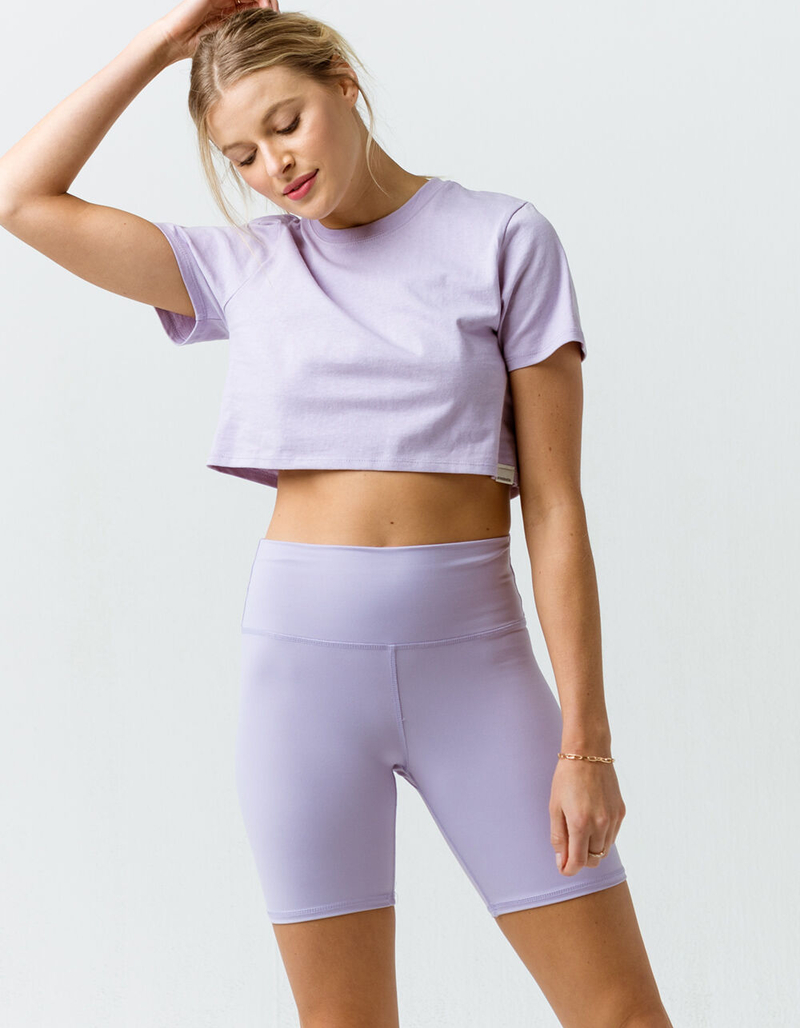 RSQ Nylon Womens Lavender Biker Shorts image number 0