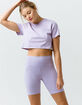 RSQ Nylon Womens Lavender Biker Shorts image number 1