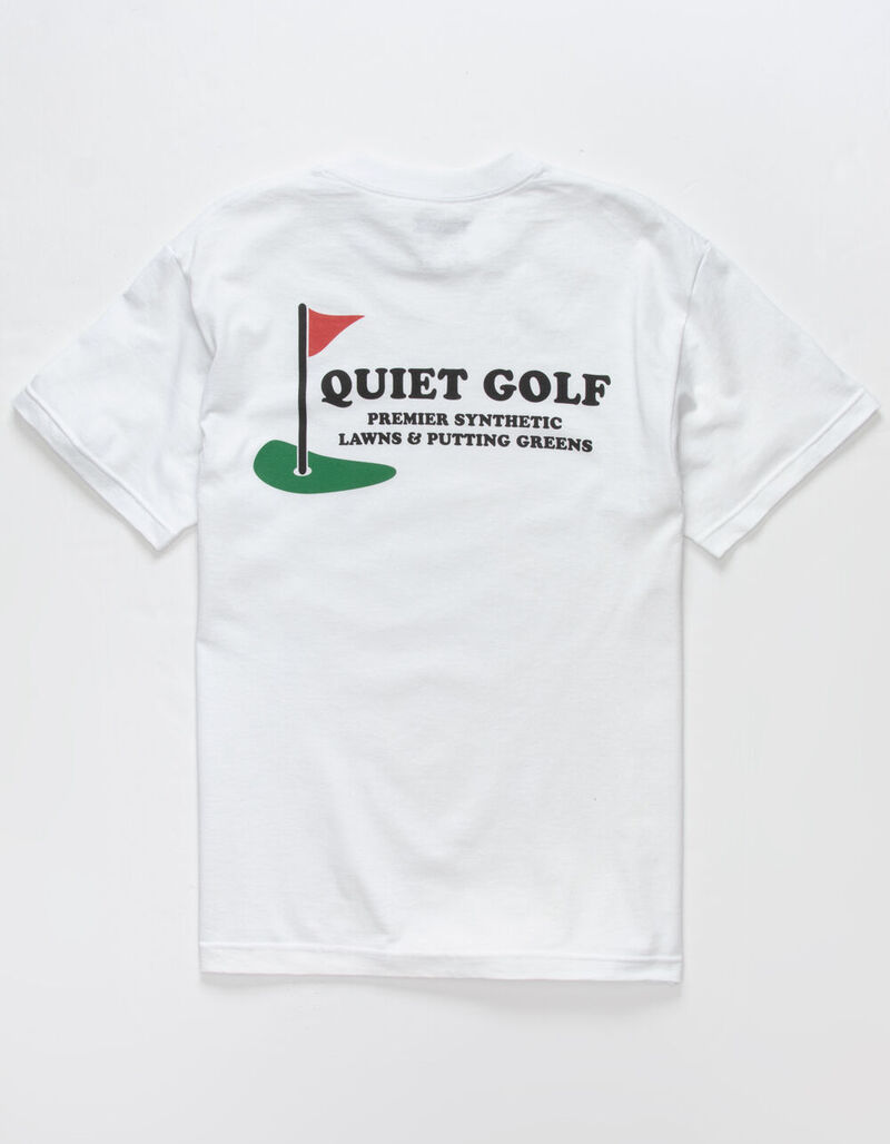 QUIET GOLF Putting Greens Mens Tee WHITE QGS02
