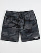 RVCA Trainer Mens Camo Black Sport Shorts image number 1