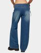 EDIKTED Cleo Tie Waist Low Rise Baggy Jeans image number 3