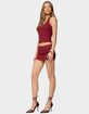 EDIKTED Havana Grommet Ribbed Foldover Mini Skort image number 4