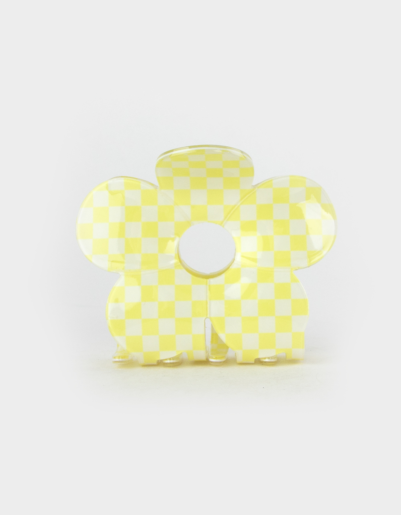 Checkered Floral Hair Clip image number 1